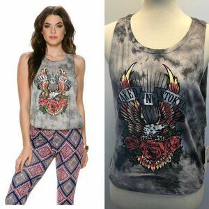 Billabong Only Lights Casual Tie Dye Cropped Soaked N Stoked Muscle Tee Size S